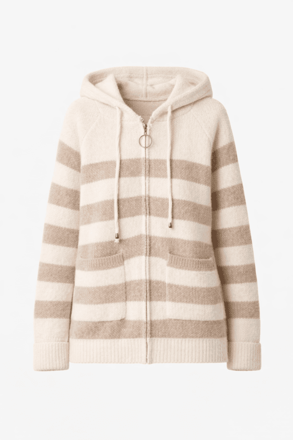 2026/02/1000396856.png Striped Cosy Knit Hoodie - Ivory/Mocha