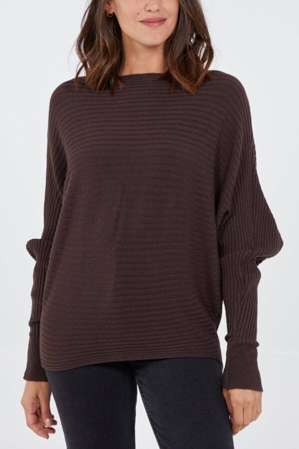 Batwing Ribbed Jumper ( Various Colours)