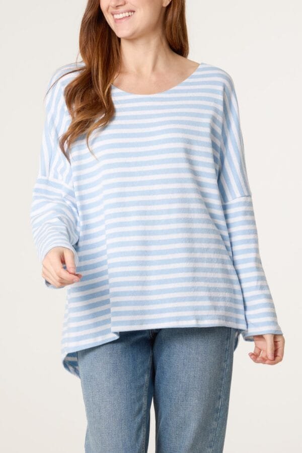 2026/02/1000397002.jpg Pure Cotton Long Sleeve Stripe Top