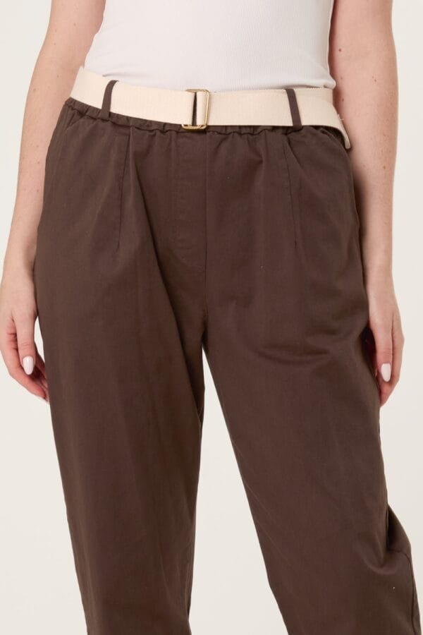 2026/02/1000397017.jpg Cotton Blend Belted Straight Trousers