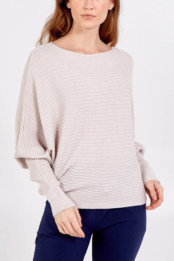 Batwing Ribbed Jumper ( Various Colours)