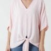 2026/02/1000397451.jpg Pink Tie-Up V-Neck Top