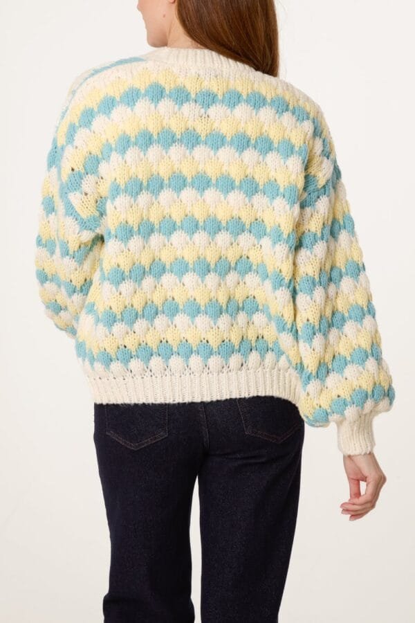 2026/02/1000397613.jpg Multicoloured Chunky Knit Cardigan