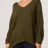 Batwing Oversized V-Neck Jumper