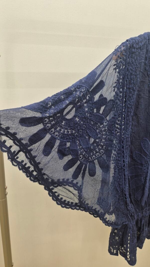 Floral Lace Butterfly Sleeve Blouse