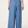 2026/02/1000402606.jpg Blue Tencel Striped Wide Leg Trousers