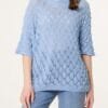 Teardrop Knit Short Sleeve Jumper
