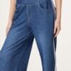 Stripe Detail Wide Leg Denim Jeans