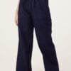 Drawstring Wide Leg Denim Trousers