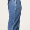 Drawstring Wide Leg Denim Trousers