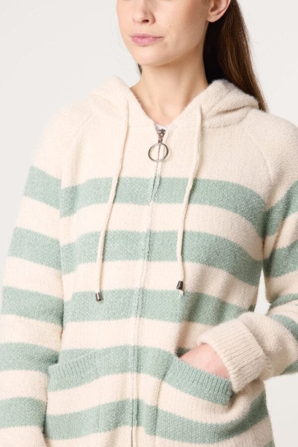 2026/02/1000402841.jpg Striped Cosy Knit Hoodie- Sage & Cream