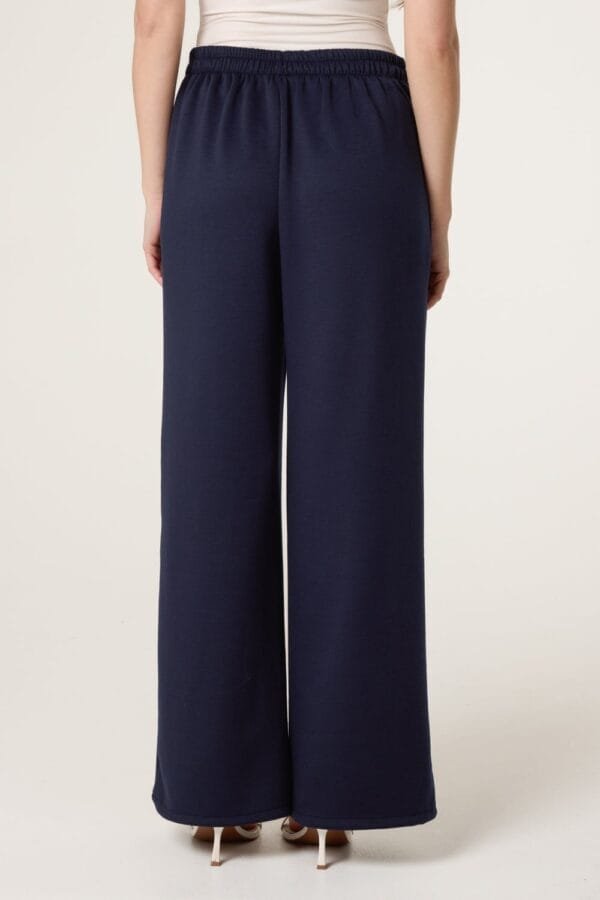 Soft Touch Front Crease Wide Leg Trousers