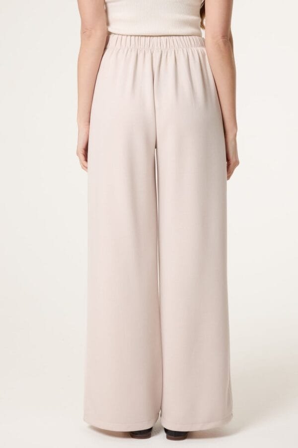 Soft Touch Front Crease Wide Leg Trousers