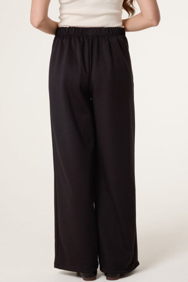 Soft Touch Front Crease Wide Leg Trousers