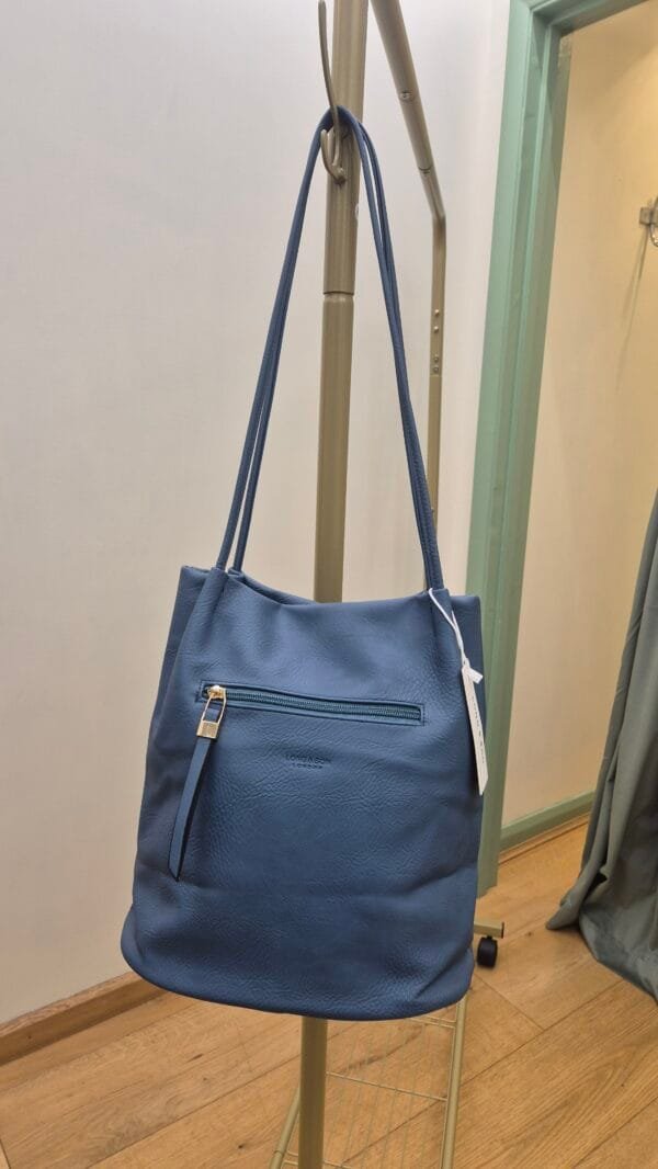 Denim Blue Thin Strap Tote Bag