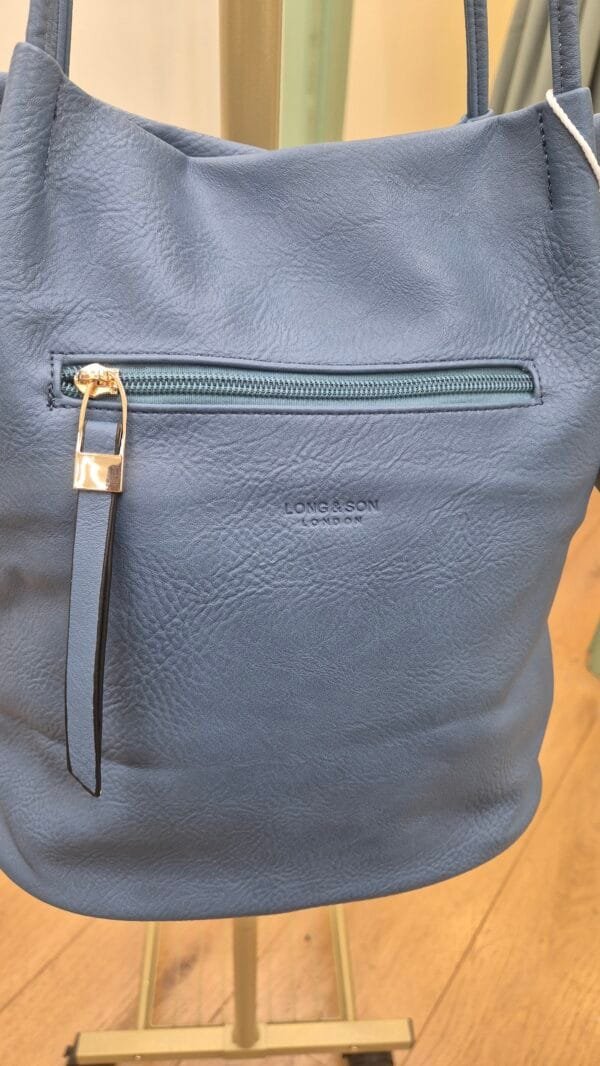 Denim Blue Thin Strap Tote Bag