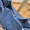 Denim Blue Thin Strap Tote Bag