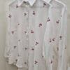 Cherry Embroidered Cotton Shirt