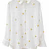 Lemon Embroidered Cotton Shirt