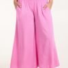 Pinstripe Wide Leg Trousers