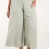 Pinstripe Wide Leg Trousers
