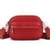 Red Crossbody Zip Bag