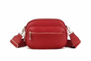Red Crossbody Zip Bag