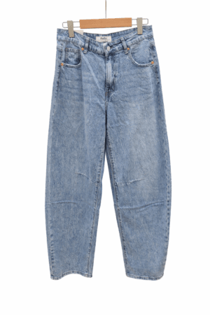 Light Wash Seam Detail Barrel Jeans