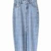 Light Wash Denim Midi Skirt size 10