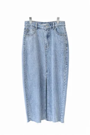 Light Wash Denim Midi Skirt size 10