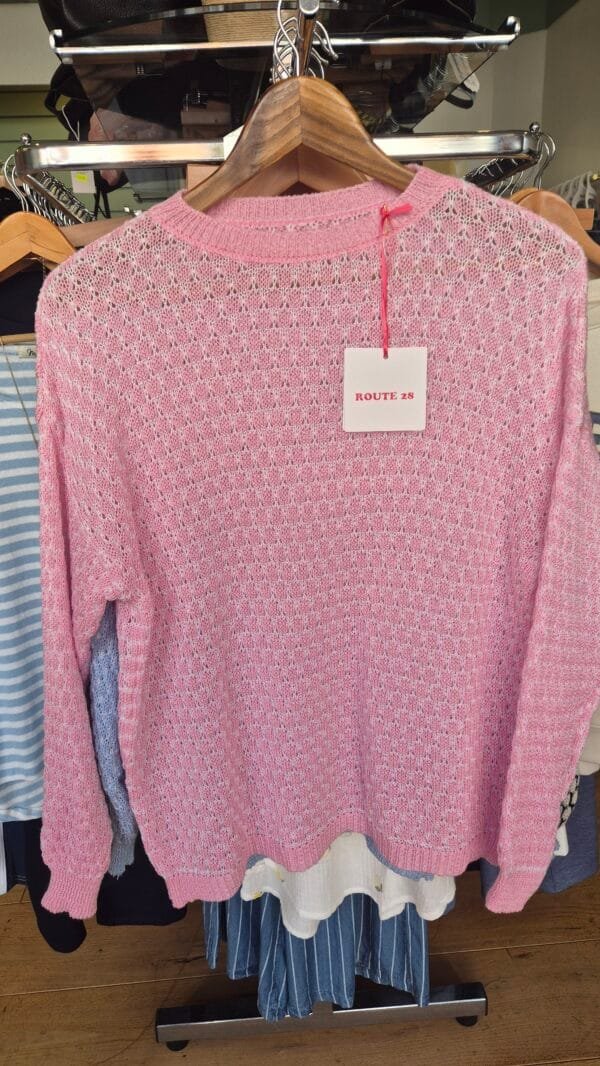 Spotty Pattern Lightweight Knit Jumper