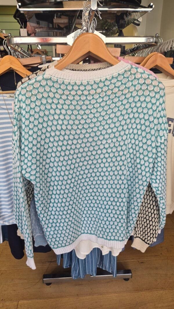 Spotty Pattern Lightweight Knit Jumper