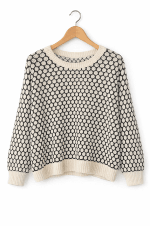 Spotty Pattern Lightweight Knit Jumper