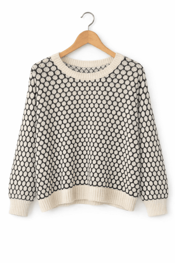 Spotty Pattern Lightweight Knit Jumper