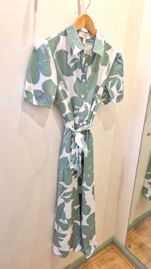 2026/03/1000409515-scaled.jpg Sage Floral Tie Waist Shirt Dress
