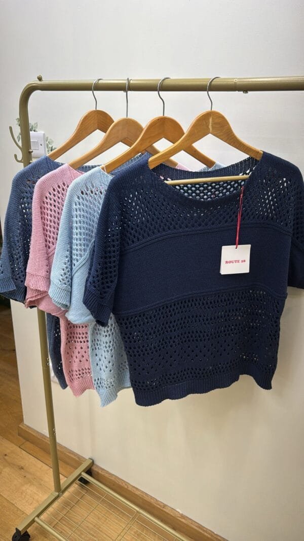 Lightweight Crochet Knit Top