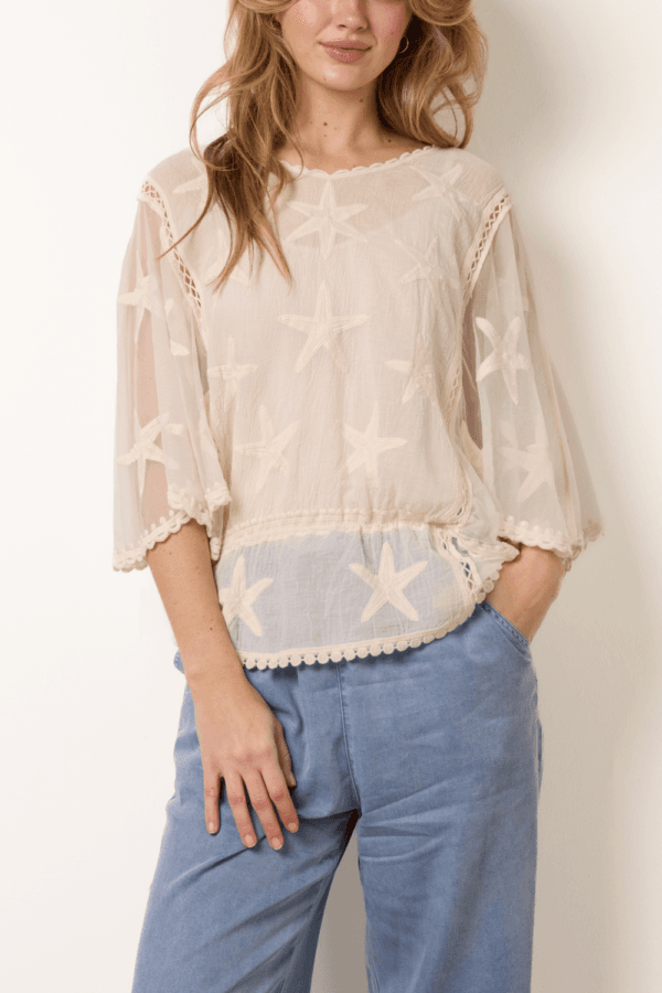 Star Lace Floaty Blouse