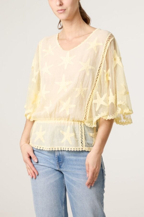 Star Lace Floaty Blouse