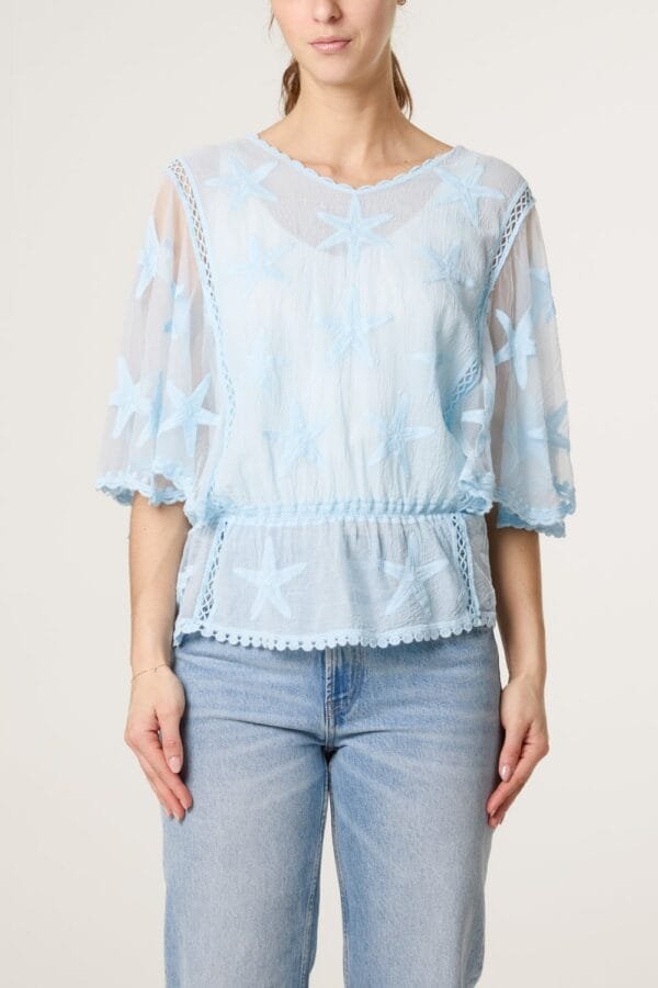 Star Lace Floaty Blouse