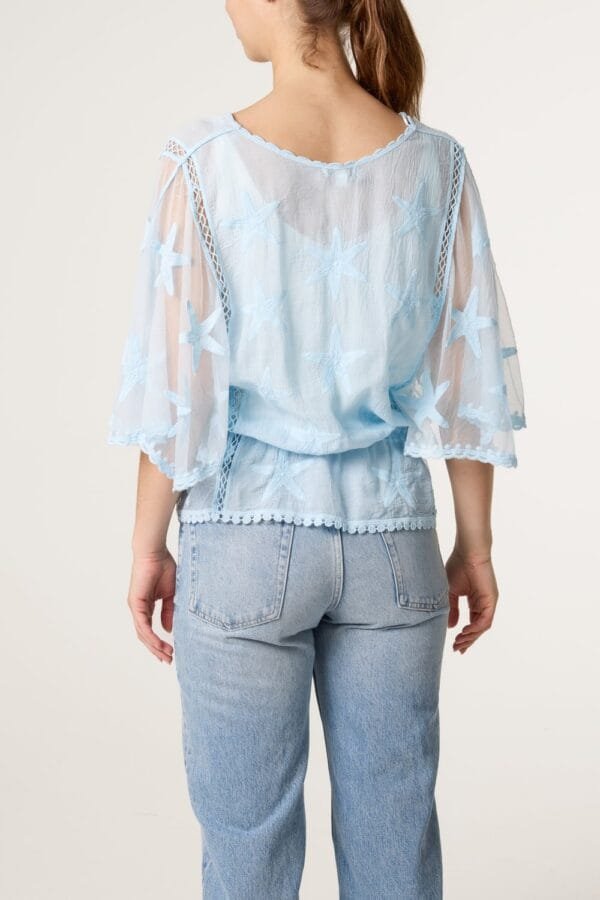 Star Lace Floaty Blouse