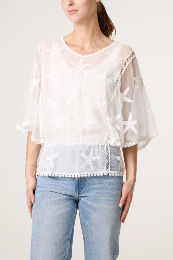 Star Lace Floaty Blouse