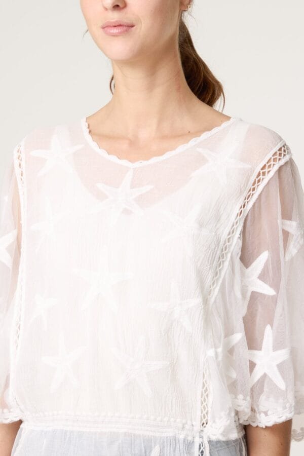 Star Lace Floaty Blouse