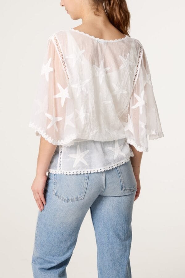 Star Lace Floaty Blouse