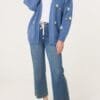 2026/03/1000412057.jpg Denim Blue Cardigan With Embroidered Flowers
