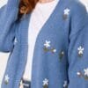 2026/03/1000412058.jpg Denim Blue Cardigan With Embroidered Flowers