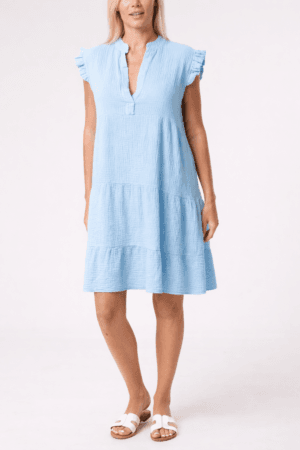 Frill Sleeve Tiered Dress