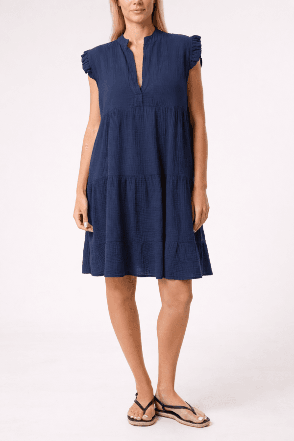 Frill Sleeve Tiered Dress