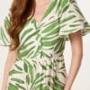 Green Brushstroke Midi Dress
