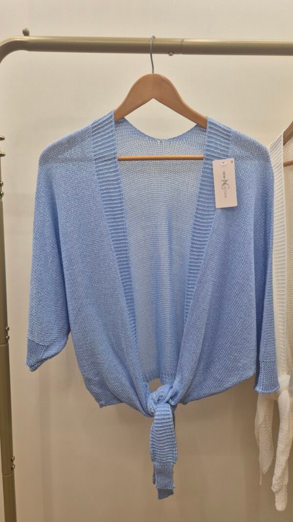 Tie Front Knit Shrug Cardigan