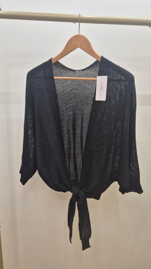 Tie Front Knit Shrug Cardigan